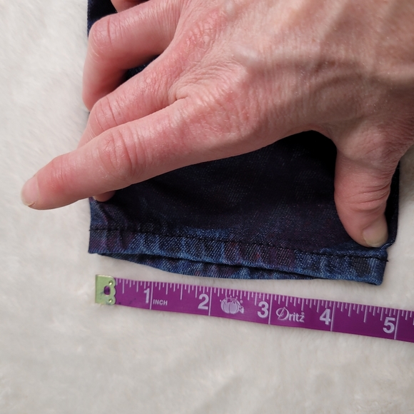 SIWY Mid Rise Seamless Dark Wash Paisley pattern Skinny Jeans Size 26 - Picture 7 of 9